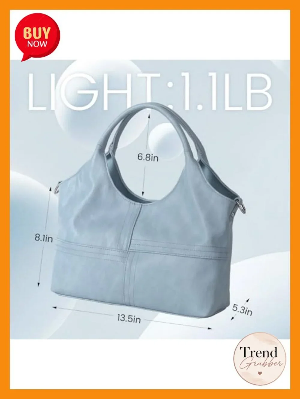 Vegan Leather Satchel Handbag with Detachable Strap Tote Hobo Bag